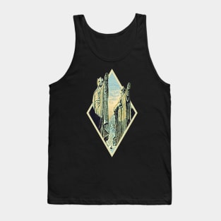 Kings by the River - Digital Art - Diamond Frame - Black - Fantasy Tank Top